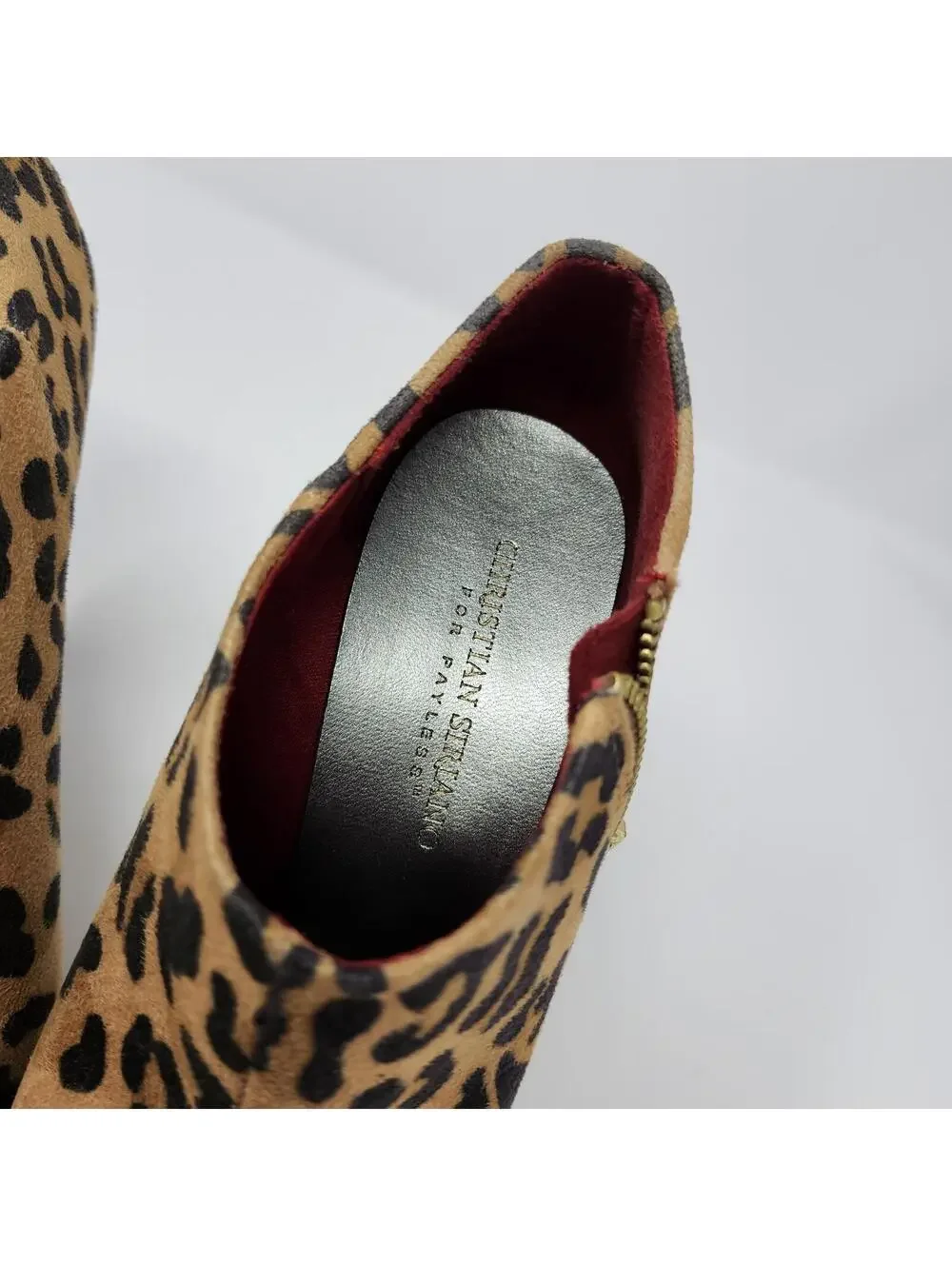 Christian Siriano Women's Leopard Print Heeled Ankle Booties Size 6